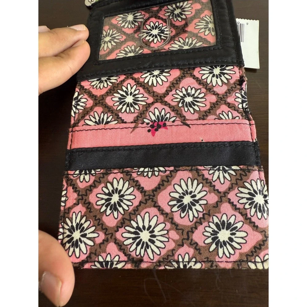 Vera Bradley Wallet‎ Women's Card & Coin Mocha Rouge Floral NWT - Picture 6 of 12